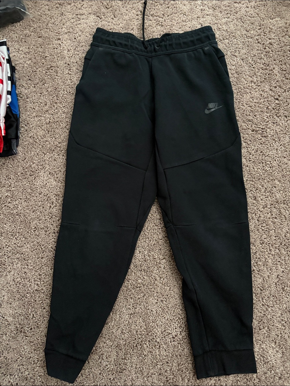 Nike Black Boys' Fleece Joggers with Swoosh